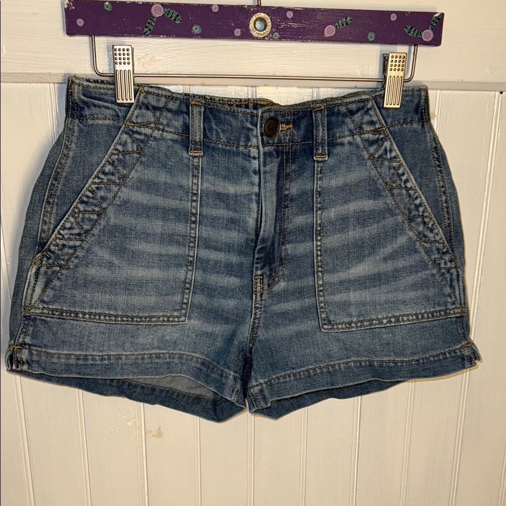 Aerie Blue Jean Shorts Vintage Style